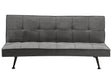 Fabric Sofa Bed Dark Grey 3-Seater Quilted Upholstery Click-Clack Guest Bed Armless Beliani