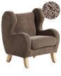 Chair Brown Boucle Upholstery with Armrests Nursery Furniture Seat for Children Modern Design Beliani