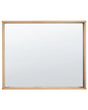 Wall Mirror Light Wood Particle Board 80 x 65 cm Rectangular Decorative Accent Piece Scandinavian Style Beliani