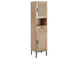 Bathroom Cabinet Light Brown Particle Board Rattan Front Braid 40 x 165 cm Boho Design Beliani