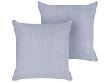 Set of 2 Cushions Violet Polyester 45 x 45 cm Removable Covers Home Accessory Living Room Beliani