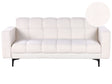 Sofa White Boucle Upholstery Reclining Backrest 3 Positions Beliani