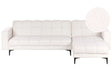 Left Hand Corner Sofa White Boucle Upholstery Reclining Backrest 3 Positions Click-Clack Beliani