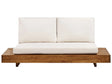 Garden Sofa Light Wood Certified Acacia Outdoor 2 Seater with Cushions Modern Mediterranean Design Beliani