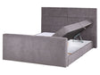 EU King Size Divan Bed with Storage Taupe 5ft3 with Bonell Spring Mattress Beliani