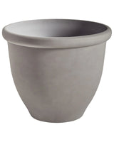 Plant Pot Planter Solid Grey Stone Mixture Polyresin Matt Outdoor Resistances Round  49 cm All-Weather Beliani