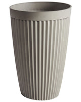 Flower Pot Beige Stone Mixture Polyresin  39 cm Tall Matt Indoor and Outdoor Use Beliani