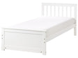 Bed Frame White Pine Wood MDF EU Single Size 3ft Headboard Minimalist Beliani