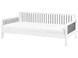 Daybed White Rubberwood EU Single Size 90 x 200 cm With Slatted Frame Metal Tube Modern Style Beliani
