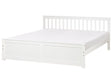 Bed Frame White Pine Wood MDF EU Super King Size 6ft Headboard Minimalist Beliani