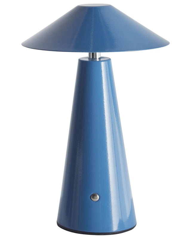 Table Lamp Blue LED Wireless Iron Indoor Mushroom Modern Minimalist Beliani