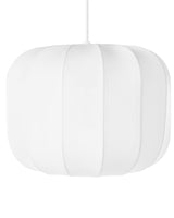 Hanging Pendant Lamp White Nylon Shade Modern Design Living Room Light Beliani