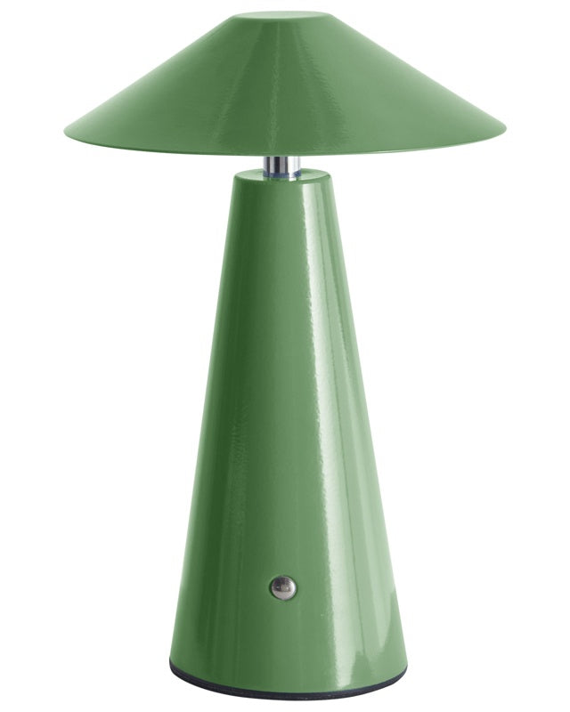 Table Lamp Green LED Wireless Iron Indoor Mushroom Modern Minimalist Beliani