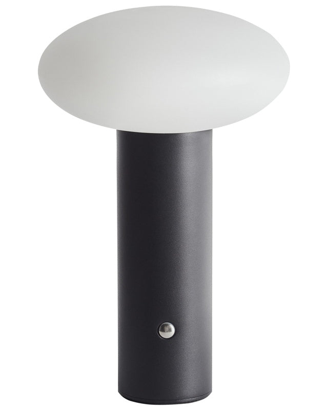 Table Lamp Black LED Wireless Iron PE Indoor Mushroom Modern Beliani