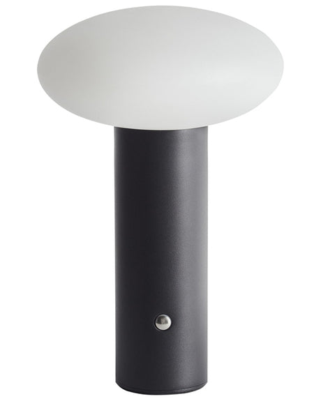 Table Lamp Black LED Wireless Iron PE Indoor Mushroom Modern Beliani