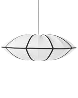 Hanging Pendant Lamp White Nylon Shade Modern Design Living Room Light Beliani