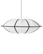 Hanging Pendant Lamp White Nylon Shade Modern Design Living Room Light Beliani