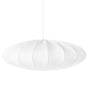 Hanging Pendant Lamp White Nylon Shade Modern Design Living Room Light Beliani