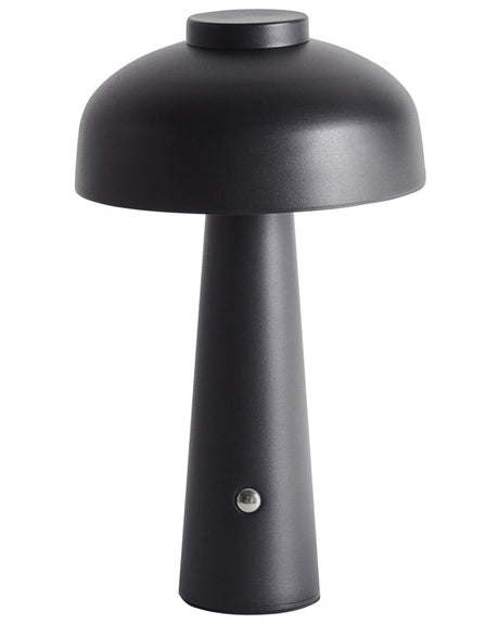 Table Lamp Black LED Wireless Iron Indoor Mushroom Modern Beliani