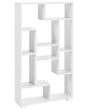 Bookcase Shelves White Frame Open Back Storage Beliani