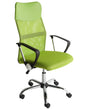 Executive Office Chair Green Mesh and Faux Leather Gas Lift Height Adjustable Full Swivel and Tilt Beliani