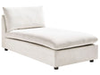 Chaise Lounge Off-White Polyester Upholstered Armless Living Room Furniture Stylish Modern Beliani