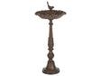 Bird Bath Brown Water Feeder for Birds Iron for Garden Outdoor Decorative Accent Beliani