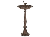Bird Bath Brown Water Feeder for Birds Iron for Garden Outdoor Decorative Accent Beliani