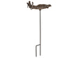 Bird Bath Brown Water Feeder for Birds Iron for Garden Outdoor Decorative Accent Beliani