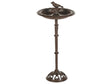 Bird Bath Brown Water Feeder for Birds Iron for Garden Outdoor Decorative Accent Beliani