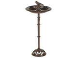 Bird Bath Brown Water Feeder for Birds Iron for Garden Outdoor Decorative Accent Beliani