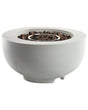 Fire Pit Light Grey 79 x 42 cm GRC Patio Heater Round Garden Patio Accessory Beliani