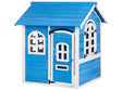 Garden Playhouse Fir Wood Blue Outdoor Wendy House with Blackcoard Cootage Kids House Beliani