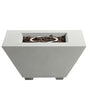 Fire Pit Light Grey 86 x 86 x 42 cm GRC Patio Heater Square Garden Patio Accessory Beliani
