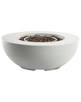 Fire Pit Light Grey 108 x 40 cm GRC Patio Heater Round Garden Patio Accessory Beliani