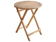 Garden Bistro Table Brown Acacia Wood  60 cm Foldable Outdoor Round Traditional Retro Style Beliani