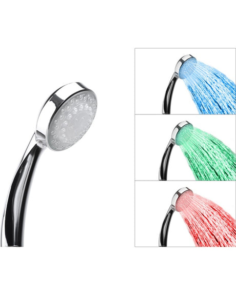 Shower Head Silver Synthetic LED Light Temperature Indicator Modern Beliani