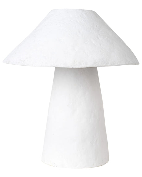 Table Lamp White Paper Mch Clay Handcrafted Bedside Table Lamp Beliani