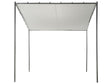 Pergola Grey Polyester Steel 282 x 294 cm Fabric Shade Metal Frame Garden Pavilion Beliani