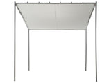 Pergola Grey Polyester Steel 282 x 294 cm Fabric Shade Metal Frame Garden Pavilion Beliani