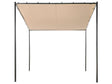 Pergola Taupe  Polyester Steel 282 x 294 cm Fabric Shade Metal Frame Garden Pavilion Beliani
