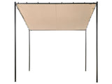 Pergola Taupe  Polyester Steel 282 x 294 cm Fabric Shade Metal Frame Garden Pavilion Beliani
