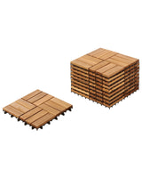 Outdoor Flooring Natural Certified Acacia Wood Plastic Base All-Weather Resistant Garden Patio Balcony Accessories Beliani