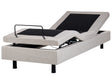 Electric Bed Beige Polyester EU Single 3ft Remote Control Adjustable without Headboard Beliani