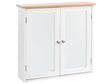 Bathroom Wall Mounted Mirror Cabinet White MDF 17 x 60 cm Storage Scandinavian Style Beliani