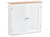 Bathroom Wall Mounted Mirror Cabinet White MDF 17 x 60 cm Storage Scandinavian Style Beliani