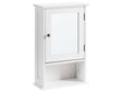 Bathroom Wall Mounted Mirror Cabinet White MDF 34 x 53 cm Bathroom Storage Modern Style Beliani
