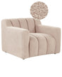 Armchair Beige Boucle Upholstered Cushioned Thickly Padded Backrest Modern Living Room Couch Beliani