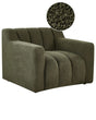 Armchair Dark Green Boucle Upholstered Cushioned Thickly Padded Backrest Modern Living Room Couch Beliani