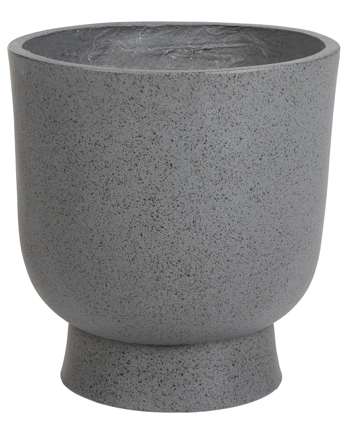 Plant Pot Dark Grey 36x36x39 cm MgO Round Terrazzo Effect Indoor Outdoor Weather Resistant Beliani